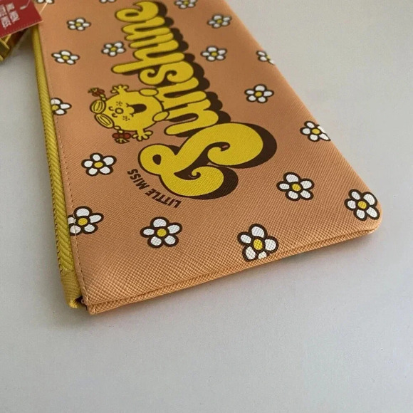 Mr. Men Little Miss Sunshine Orange Flower PENCIL CASE Zipper Pouch Retro School - Picture 5 of 7